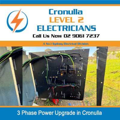 3 phase power upgrade of outdoor electrical meter box in Cronulla